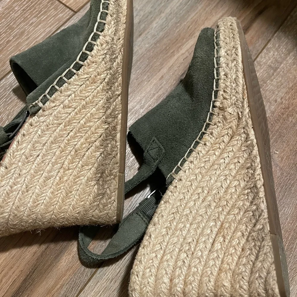 Toms Women's Espadrilles in Tan, Cream, Green, Gray - Picture 6 of 12